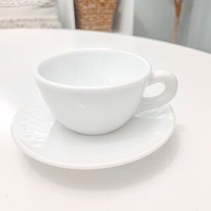 Westmoreland Milk Glass Cup and Saucer Set
